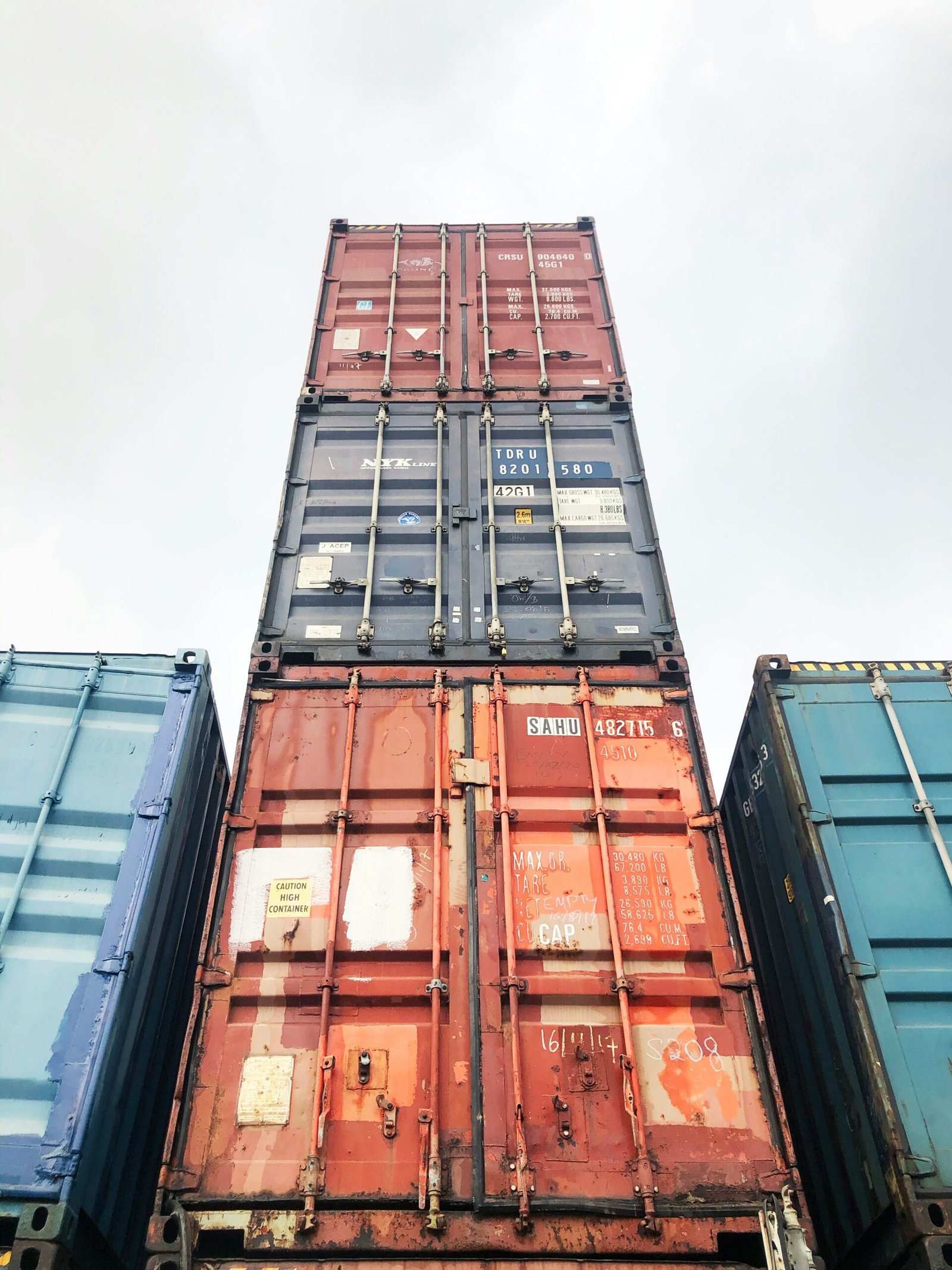 Containex Pro container depot — shipping containers stacked and ready